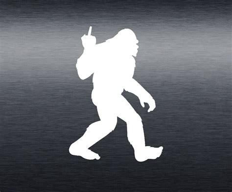 middle finger decal|bigfoot middle finger decal.